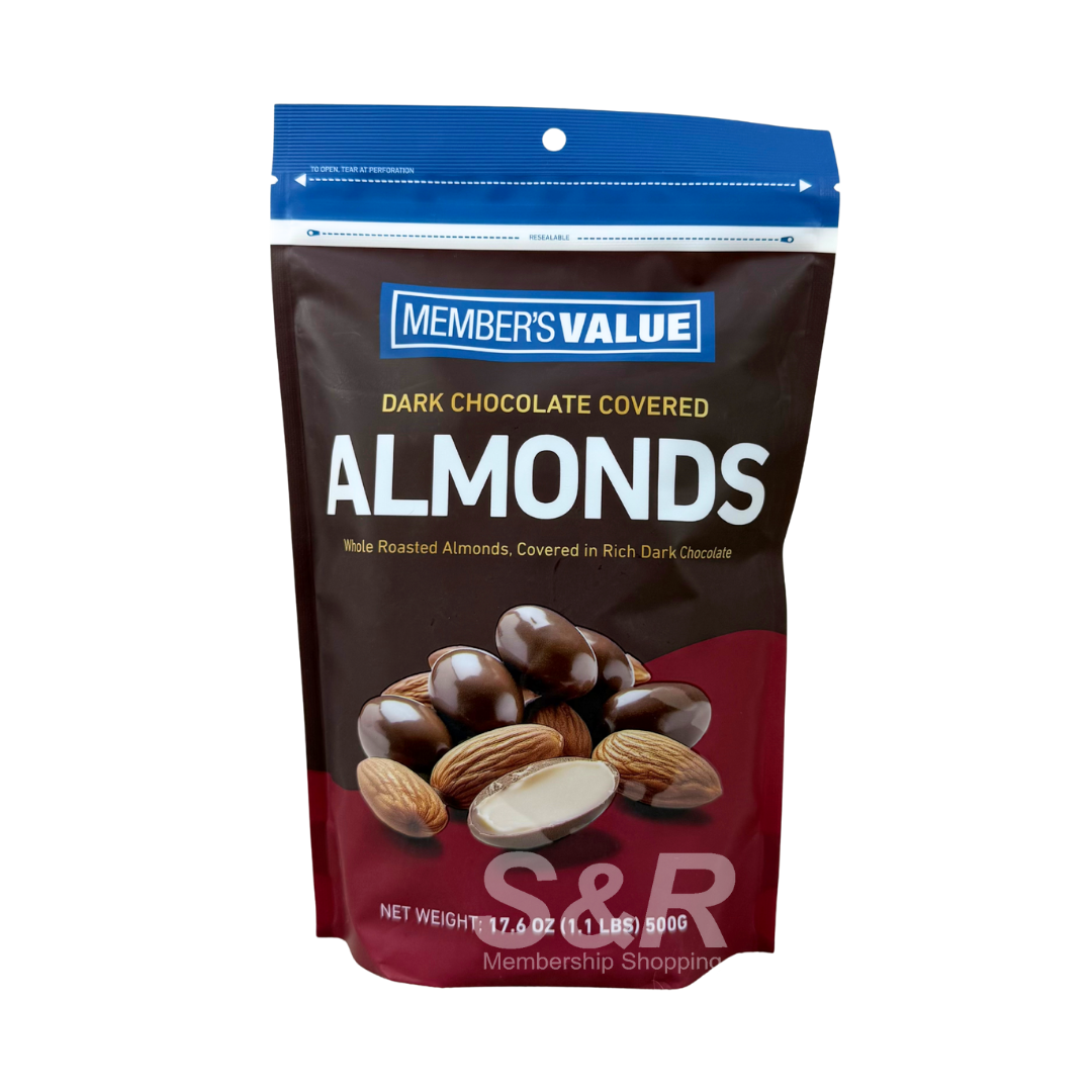 Member's Value Dark Chocolate Covered Almonds 500g Member's Value Dark Chocolate Covered Almonds 500g